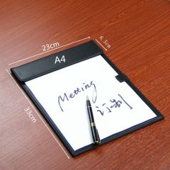 商务会议垫酒店留言记录便签夹皮革 文件书写签字板夹a4 黑色